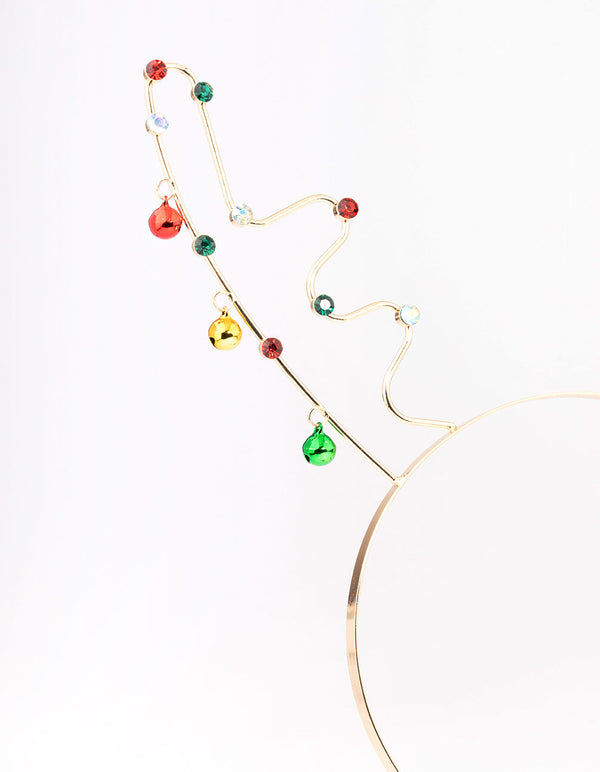 Gold Reindeer Jingle Headband