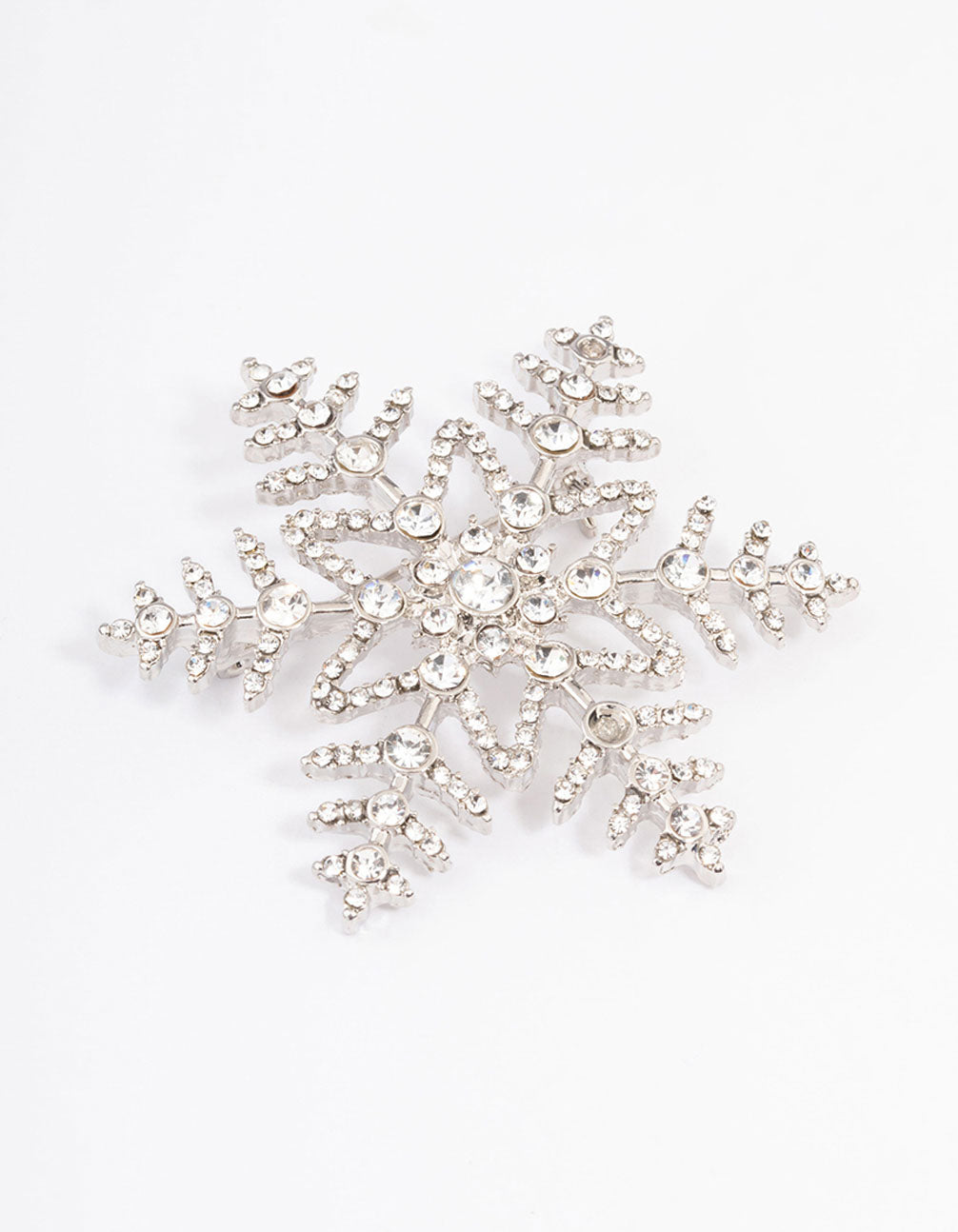 Silver Large Snowflake Brooch