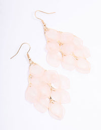 Blush Frosted Petal Diamond Drop Earrings - link has visual effect only