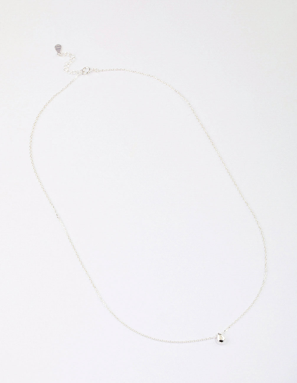 Sterling Silver Teardrop Pendant Chain Necklace