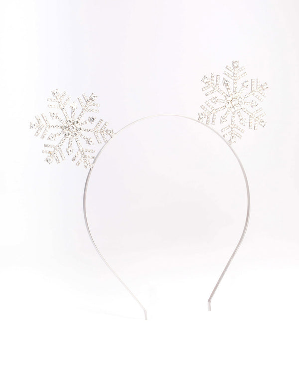 Silver Diamante Snowflake Headband