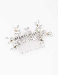 Silver Marquise Trio Floral Hair Comb - link has visual effect only
