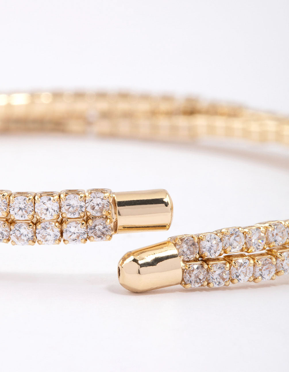 Gold Plated Twisted Cup Chain Wrist Cuff