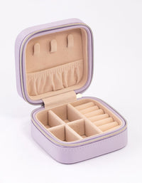 Purple Faux Leather Iridescent Square Jewellery Case - link has visual effect only