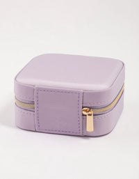 Purple Faux Leather Iridescent Square Jewellery Case - link has visual effect only
