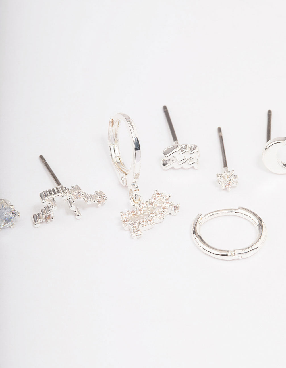 Silver Plated Aquarius Earring Pack