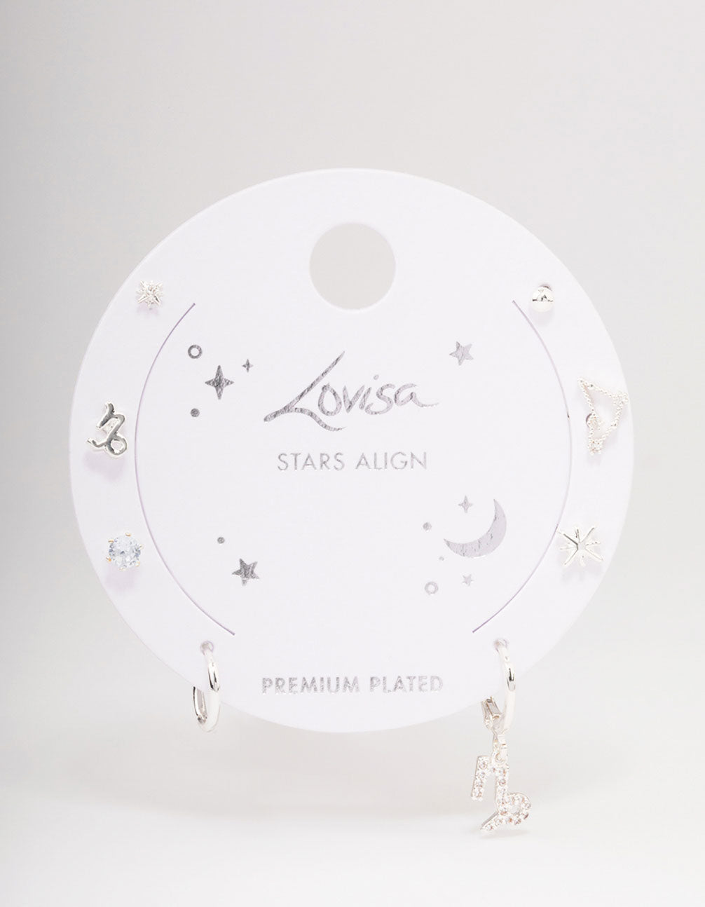 Silver Plated Capricorn Earring Pack