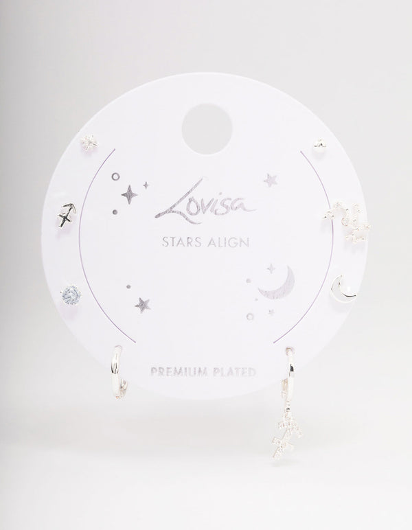 Silver Plated Sagittarius Earring Pack