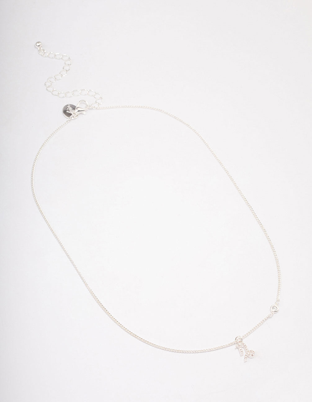 Silver Plated Capricorn Necklace With Cubic Zirconia Pendant