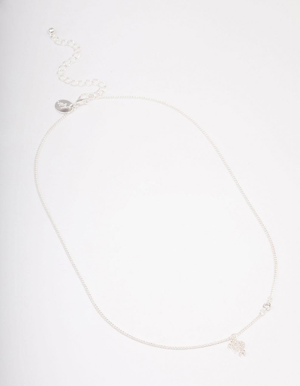 Silver Plated Virgo Necklace With Cubic Zirconia Pendant