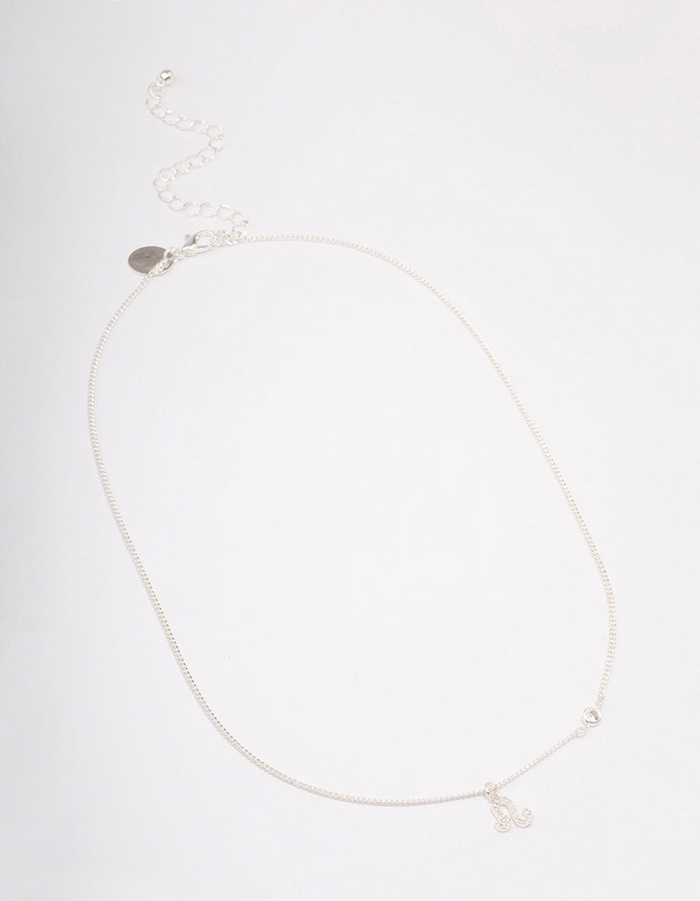 Silver Plated Leo Necklace With Cubic Zirconia Pendant