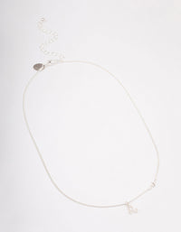 Silver Plated Leo Necklace With Cubic Zirconia Pendant - link has visual effect only