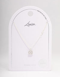 Silver Plated Cancer Necklace With Cubic Zirconia Pendant - link has visual effect only