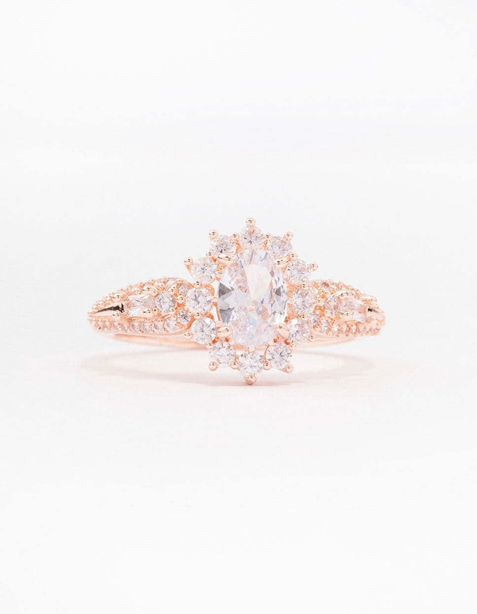 Rose Gold Plated Opulent Statement Ring