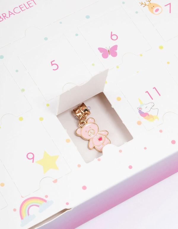 Kids Bright Christmas Charm Bracelet 12 Days of Christmas Advent Calendar