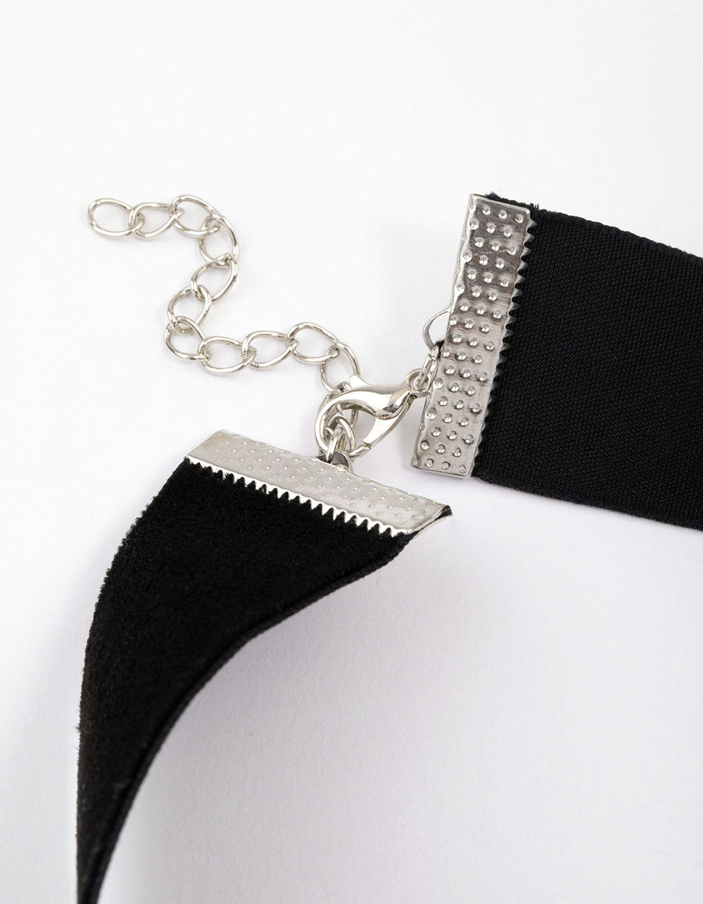 Silver Black Crystal Mini Flower Choker