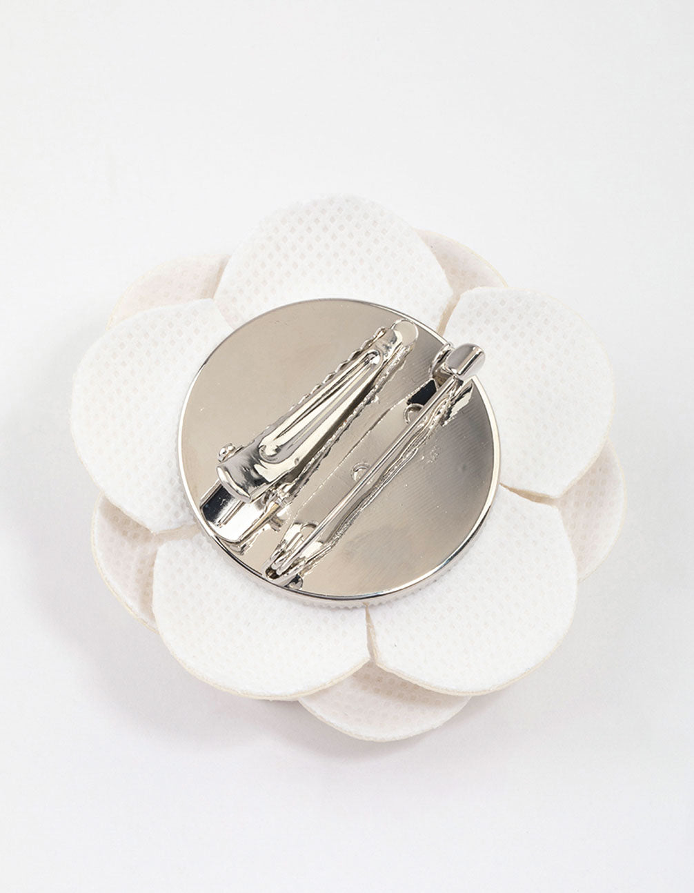 White Faux Leather Corsage
