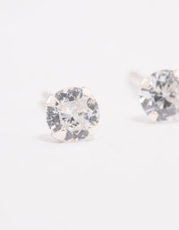 Sterling Silver Cubic Zirconia Crystal Stud Earrings - link has visual effect only