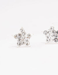 Sterling Silver Pave Star Stud Earrings - link has visual effect only
