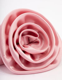 Pink Fabric Rosette Hair Scrunchie - link has visual effect only