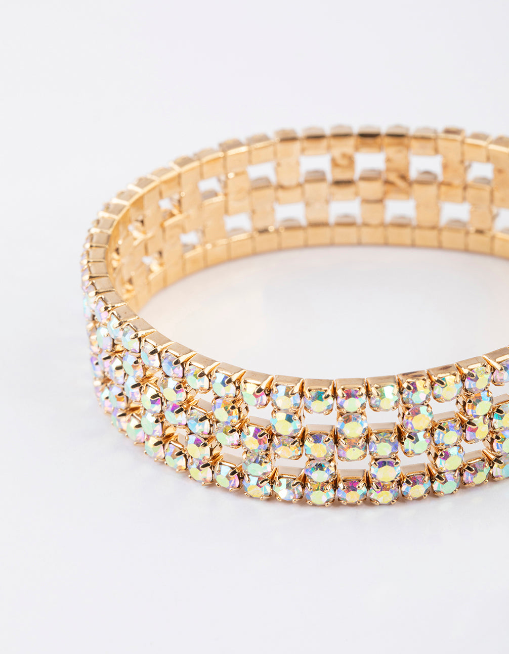 Gold Checkered Sparkle Bracelet