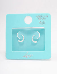 Sterling Silver Mini Calligraphy Hoop Earrings - link has visual effect only