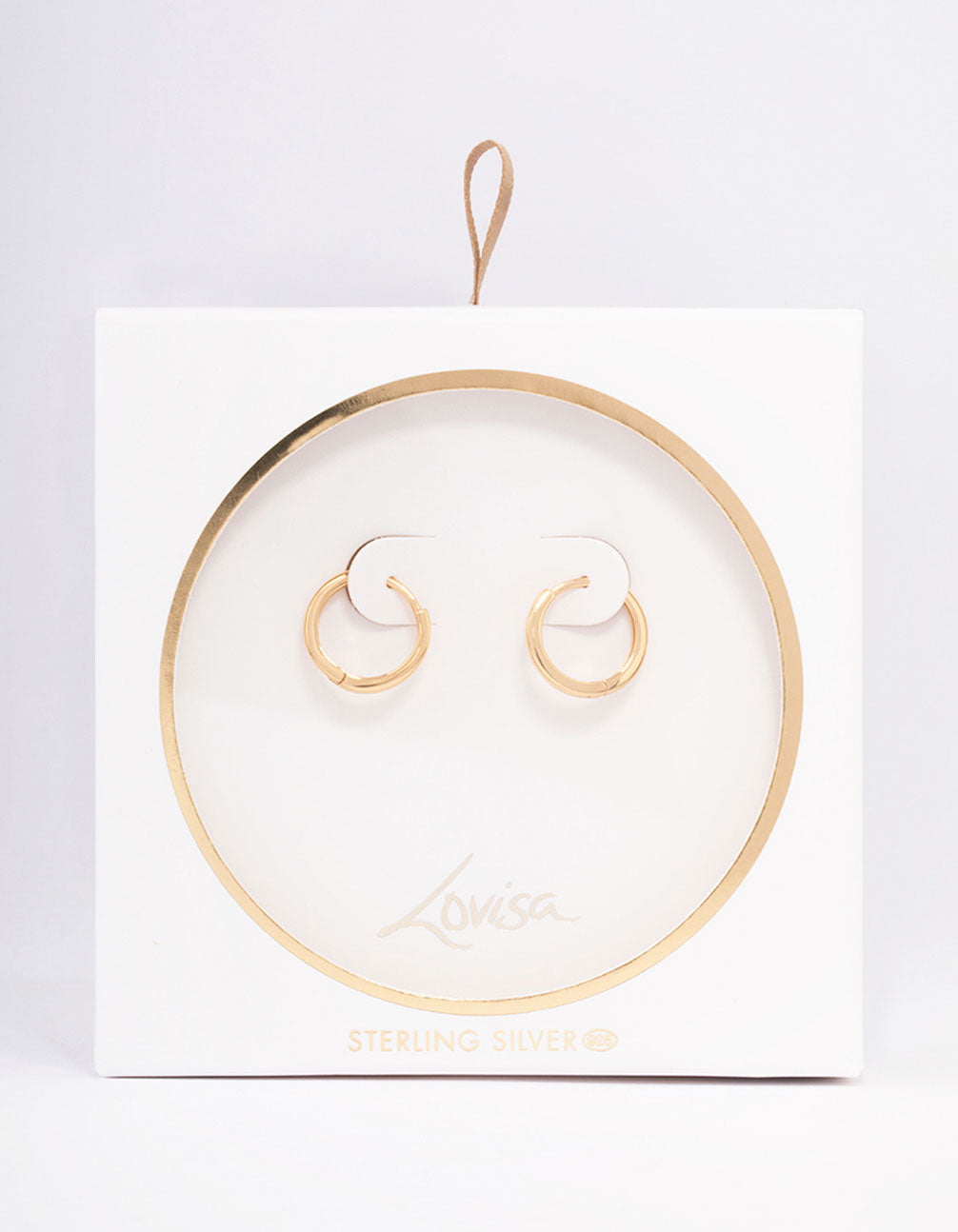 Gold Plated Sterling Silver Huggie Earrings 14mm