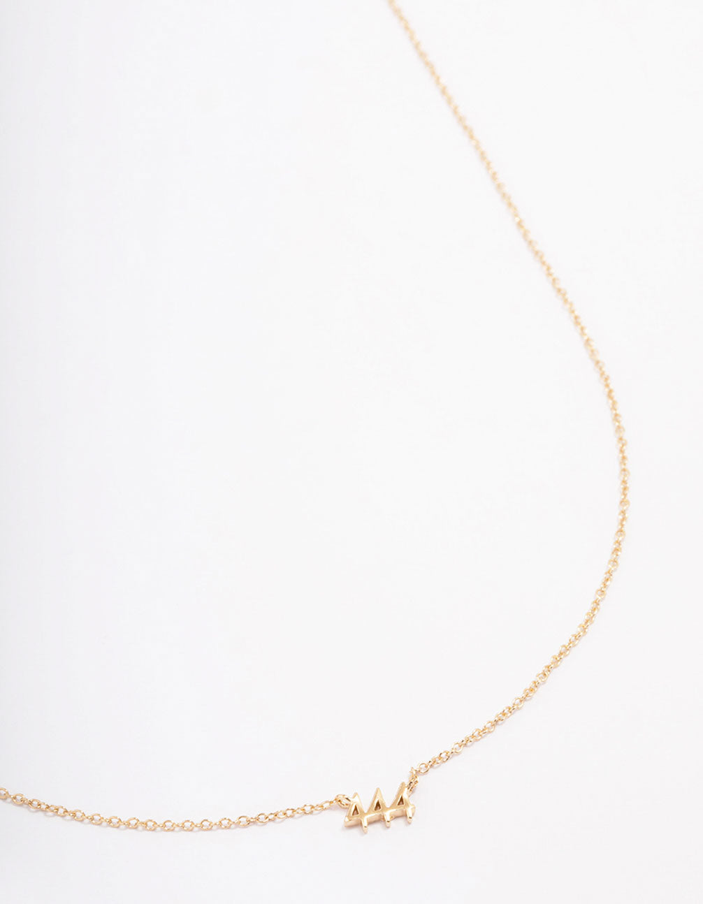 Gold Plated Sterling Silver 444 Angel Number Pendant Necklace