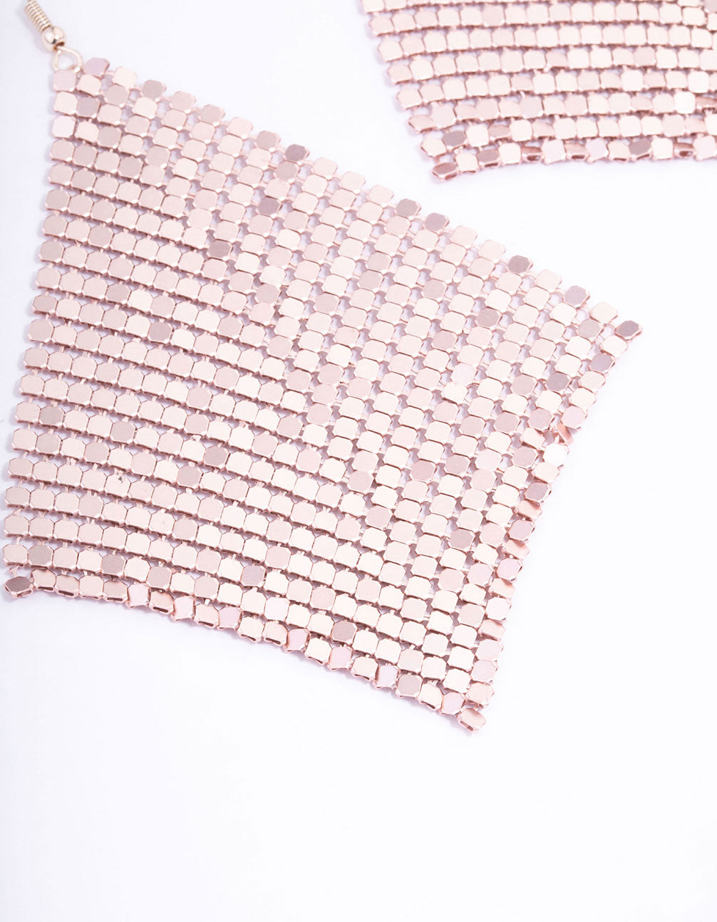 Rose Gold Chainmail Drape Earrings