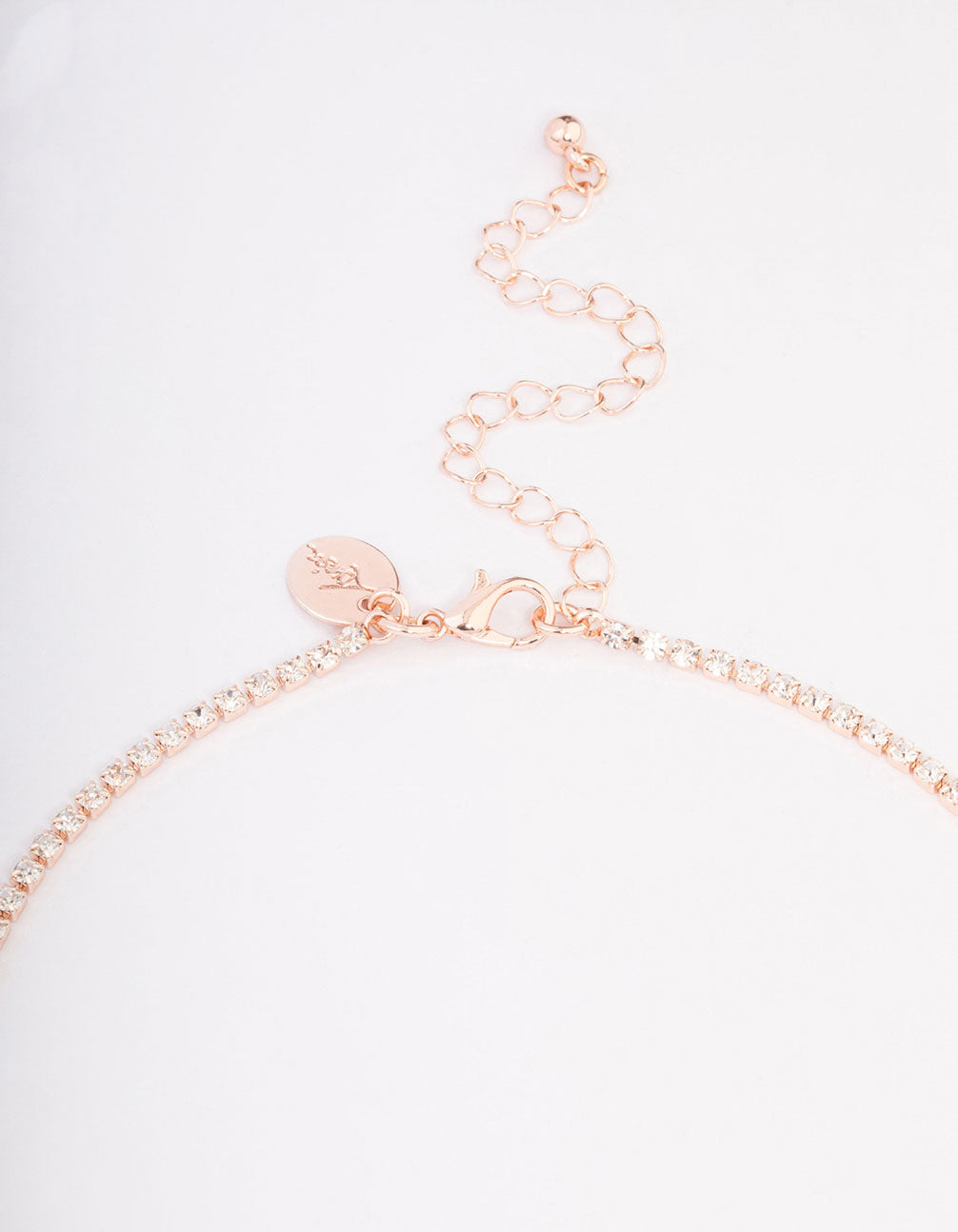 Rose Gold Teardrop Diamante Jewellery Set
