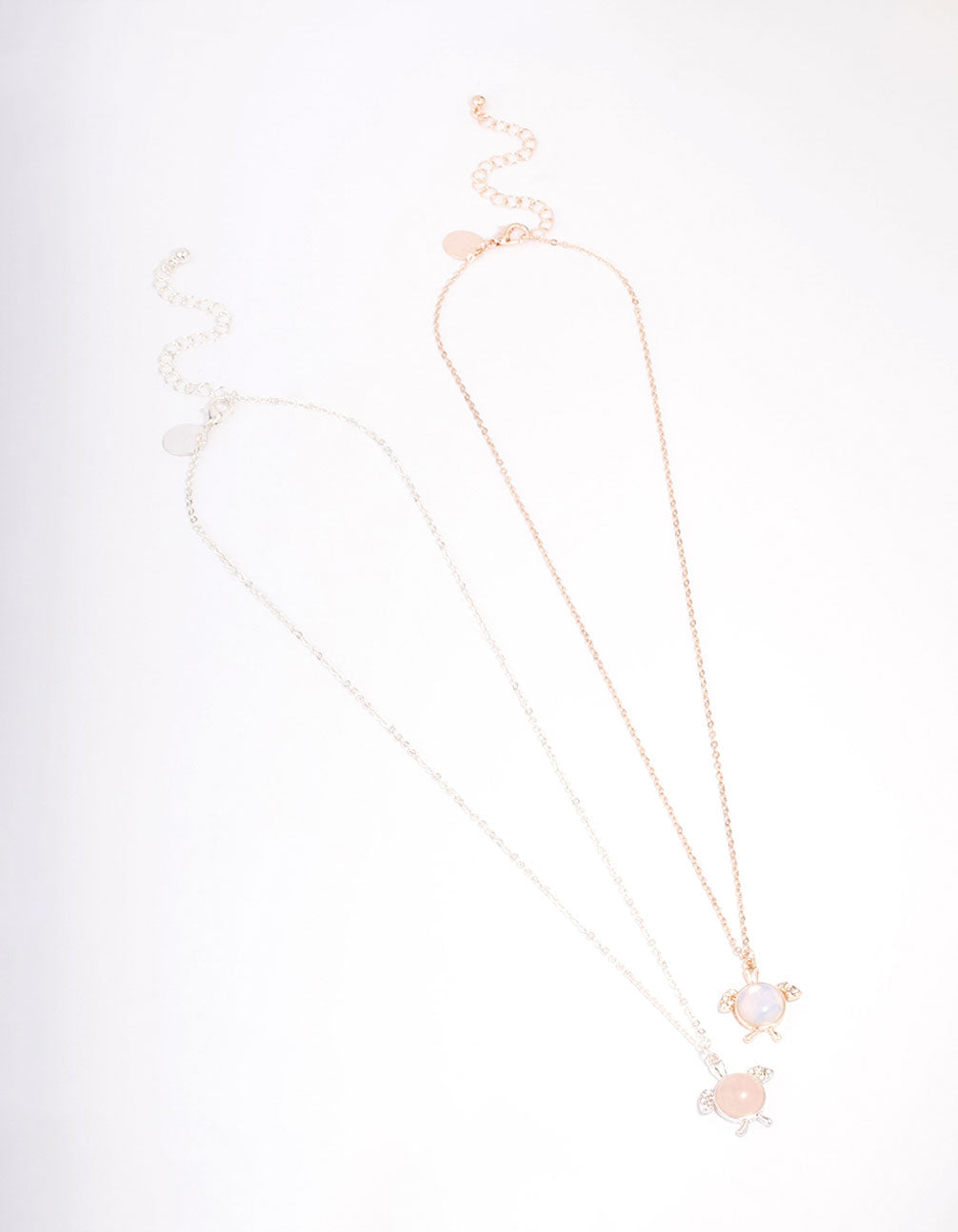 Mixed Metal Semi-Precious Turtle Necklace Pack