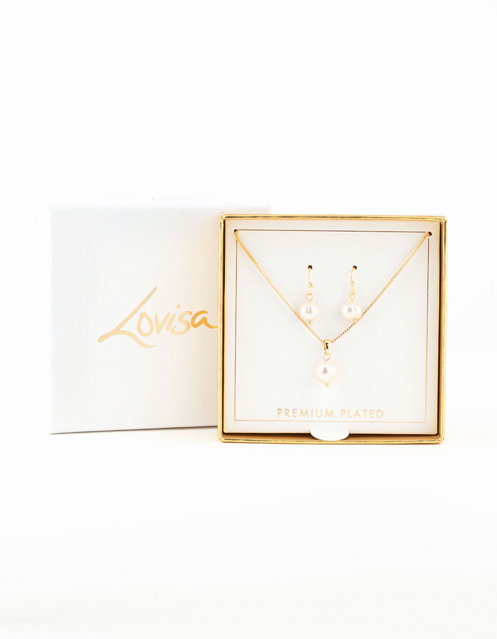 Gold Plated Freshwater Pearl Jewellery Set