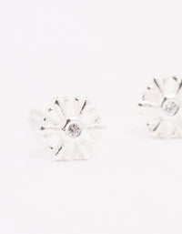 Sterling Silver Snowflake Stud Earrings - link has visual effect only