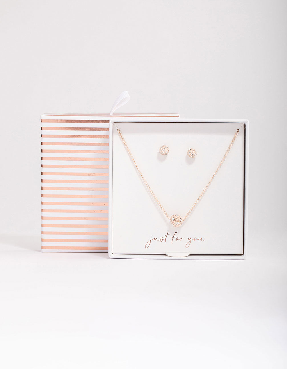Rose Gold Fireball Jewellery Set
