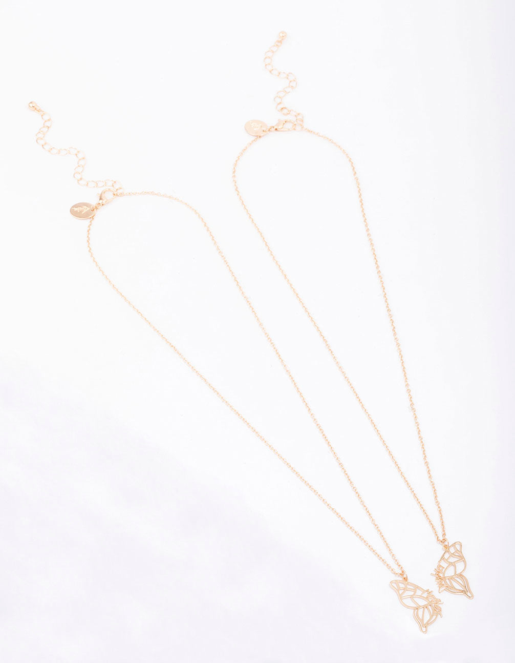 Gold Mum & Daughter Butterfly Necklace Pack