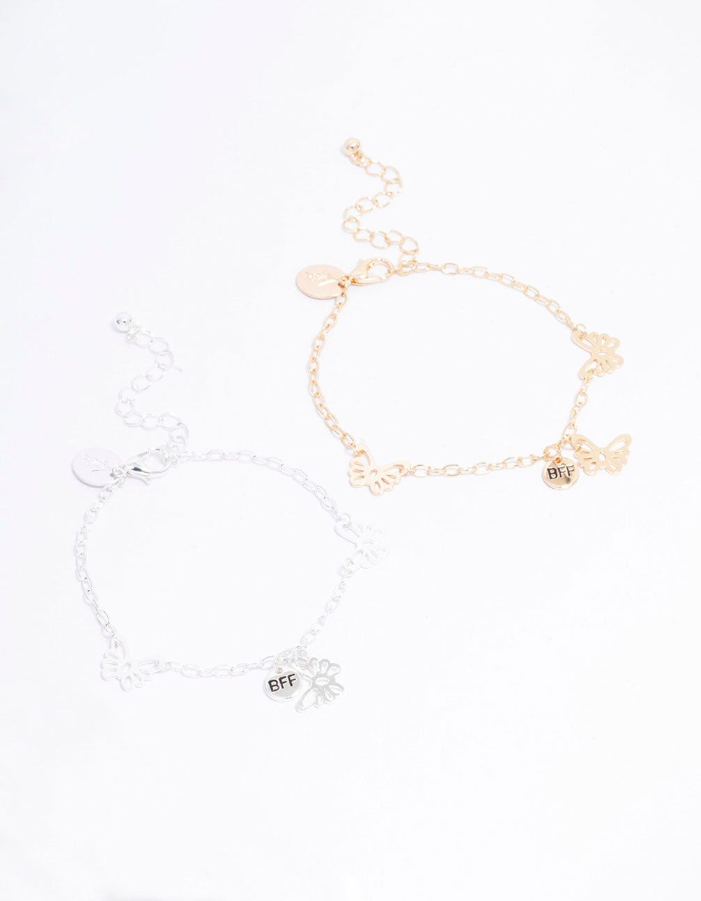 Mixed Metal Butterfly Bracelet Pack