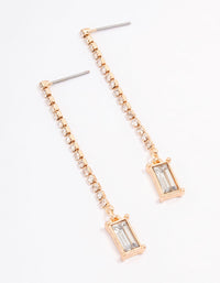 Gold Cup Chain Radiant Drop Earrings - link has visual effect only