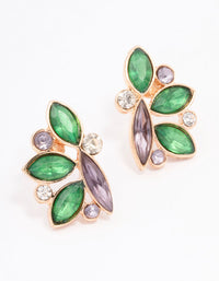 Green Marquise Cluster Stud Earrings - link has visual effect only