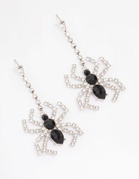 Silver Bling Spider Drop Earrings - link has visual effect only