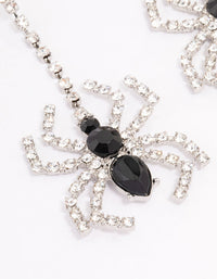 Silver Bling Spider Drop Earrings - link has visual effect only