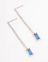 Silver Cup Chain Radiant Drop Earrings - link has visual effect only