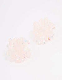 Acrylic Holographic Flower Stud Earrings - link has visual effect only