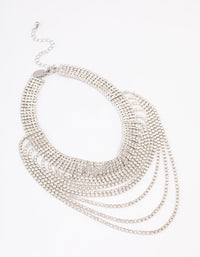 Silver Diamante Drape Choker - link has visual effect only