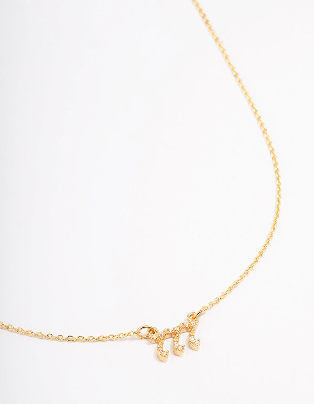 Gold Plated Cubic Zirconia 777 Angel Number Pendant Necklace