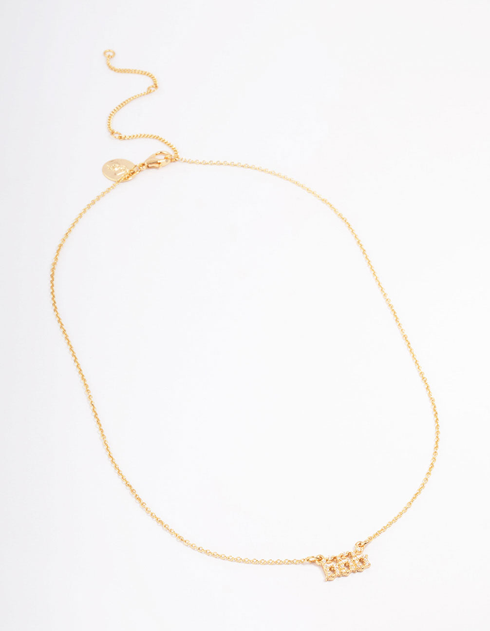 Gold Plated Cubic Zirconia 666 Angel Number Pendant Necklace