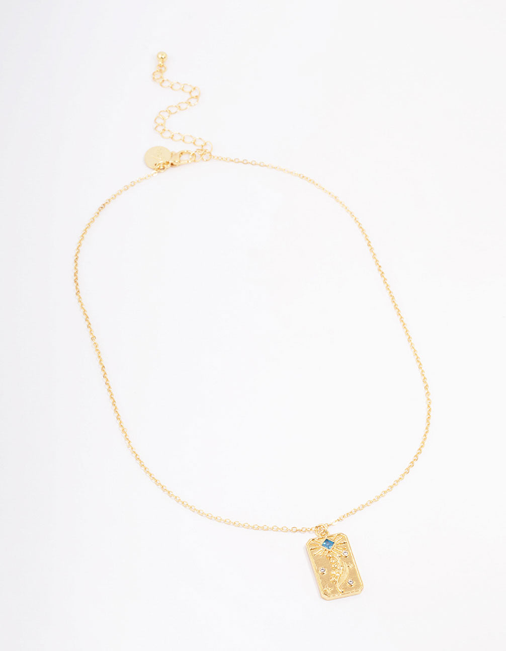 Gold Plated December Birth Month Flower Pendant Necklace