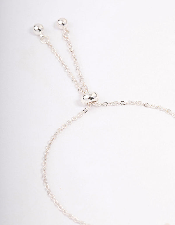 Silver Plated Libra Script Bracelet