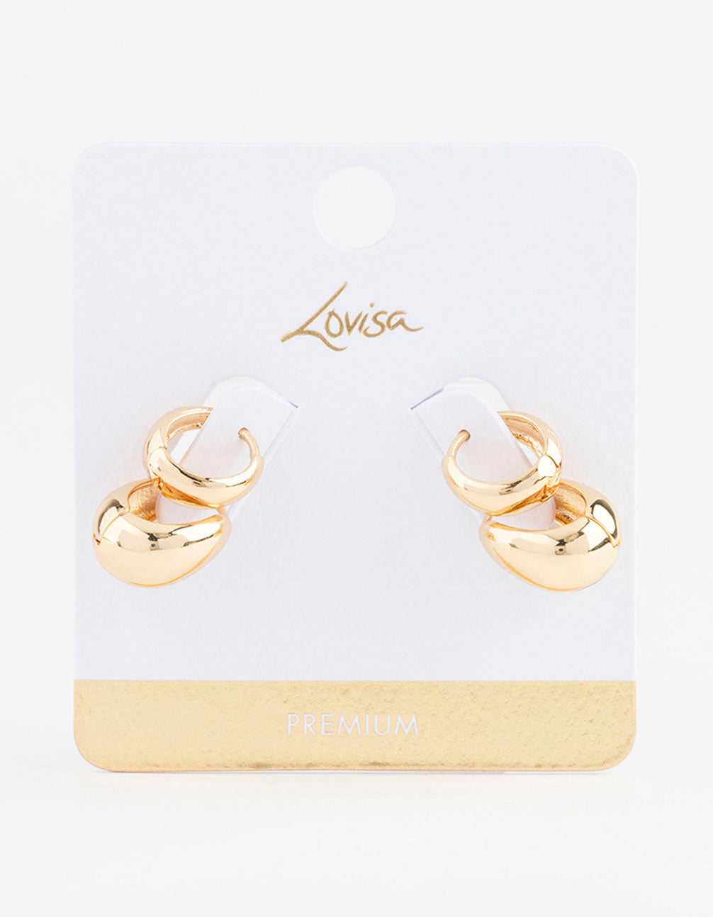 Gold Plated Bubble Huggie Earring Pack