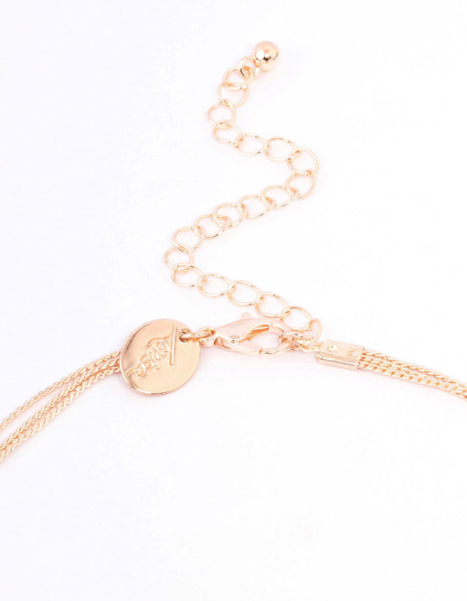 Rose Gold Facet Beaded Jewellery Set