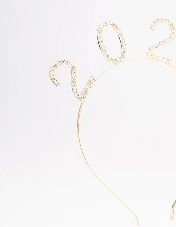 Gold Crystal 2024 Headband